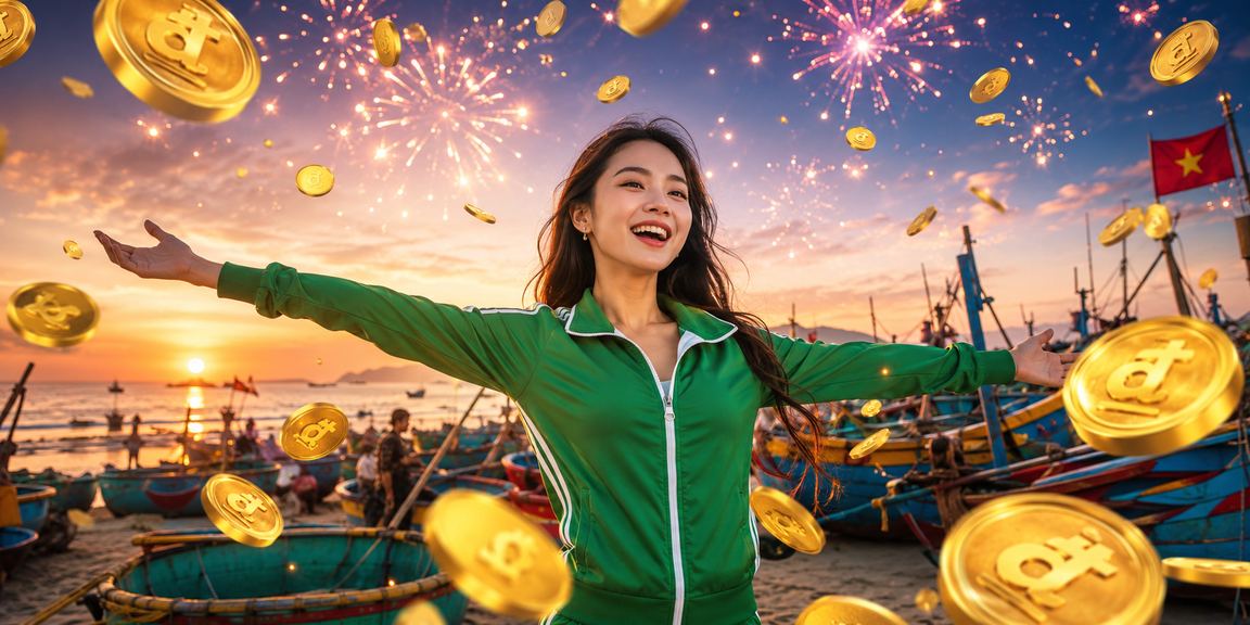 Khách VIP tại bãi biển Mũi Né thực hiện xác minh tài khoản để rút thưởng sau kỳ nghỉ